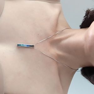 Brighton blue stone silver necklace